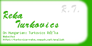 reka turkovics business card